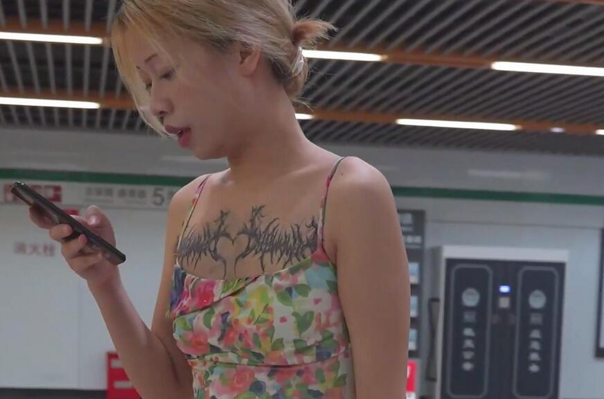 (BC-AA-454)便利店CD金发高跟美女..肉臀紧紧夹住白骚内