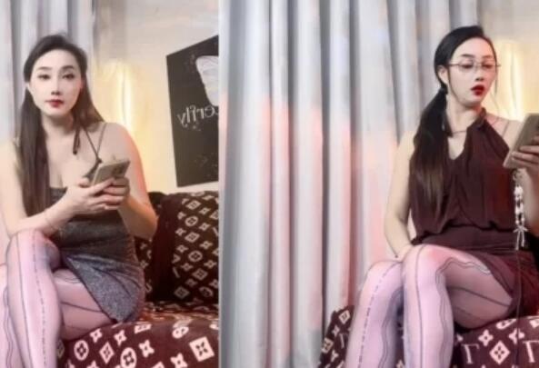 最新快手爆料，絲襪美腿輕熟女【紫韻】定制福利，制服高跟騷話自慰，非常推薦(20V)